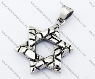 Stainless Steel Jewish Star Pendants - KJP090398