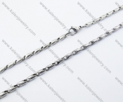 600×4mm Stainless Steel Stamping Necklaces - KJN150061