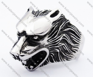 Stainless Steel Wolf Ring - KJR010130