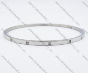 Stainless Steel Inlay Stones Bangle - KJB200108
