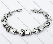 Stainless Steel Dice Bracelet - KJB170066