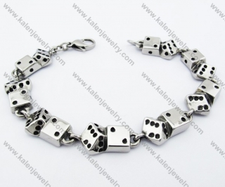Stainless Steel Dice Bracelet - KJB170066