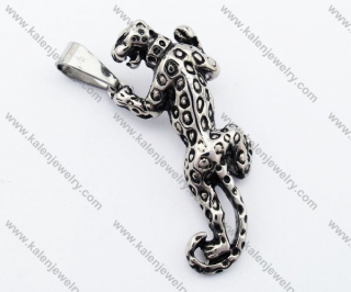 Stainless Steel Leopard Pendant - KJP330023