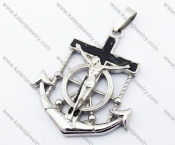 Stainless Steel Jesus Anchor Pendant - KJP330077