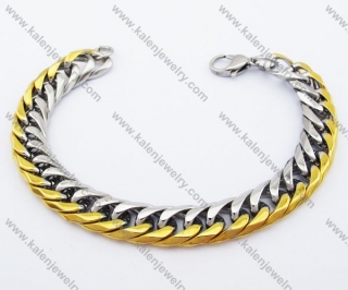 205×11mm Gold Plating Stainless Steel Bracelet - KJB100055