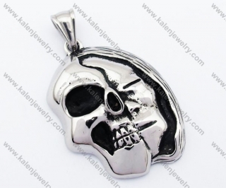 Stainless Steel Two Face Skull Pendant - KJP170150