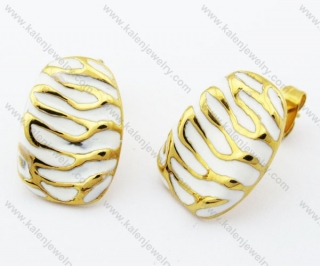 Stainless Steel Casting Earring - KJE330008