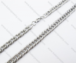 595×8mm Stainless Steel Stamping Necklace - KJN150157