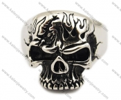 Mens Skull Biker Ring - KJR010080