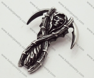 Death Messenger Skull Biker Jewelry Punk Pendant For Men - KJP090170
