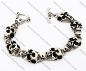 Punk Mens Skull Biker Bracelet - KJB170038