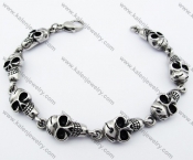 Mens Punk Skull Biker Bracelet - KJB170068