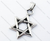 Stainless Steel Magen David Pendant - KJP170180