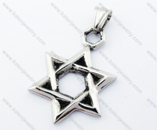 Stainless Steel Magen David Pendant - KJP170180