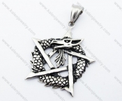 Stainless Steel Dragon Jewish Star Magen David Pendant - KJP170205