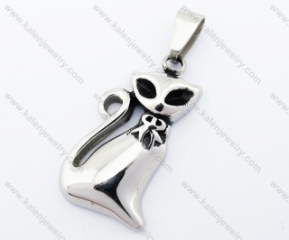 Stainless Steel Cartoon Beauty Cat Pendant - KJP170208