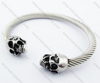 Stainless Steel Skull Bangle - KJB170085