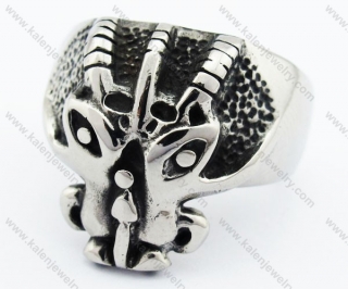 Stainless Steel Alien Monster Ring - KJR370041