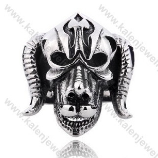 Stainless Steel Sheep Head Ring - KJR350031