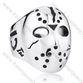 Friday The 13th Series Stainless Steel Jason Mask Ring - KJR350088
