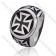 Stainless Steel German World War II Iron Cross Ring - KJR350151