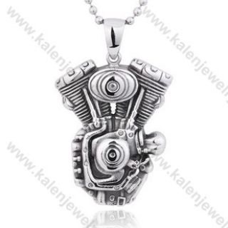 Stainless Steel Motorcycle Engine Pendant - KJP350068