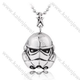 Stainless Steel Robot Soldiers Pendant - KJP350085