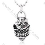 Punk Stainless Steel Vampire Skull Pendant - KJP350113