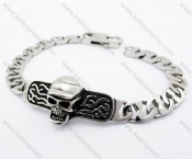 Stainless Steel Skull Bracelet - KJB370002