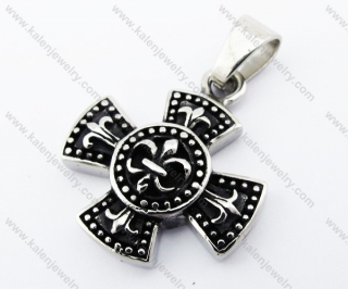 Vintage Stainless Steel Cross Pendant - KJP370033