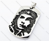 Stainless Steel National Hero Tag Pendant - KJP370044