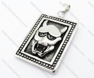 Big & Heavy Stainless Steel Vampire Photo Frame Pendant - KJP370045