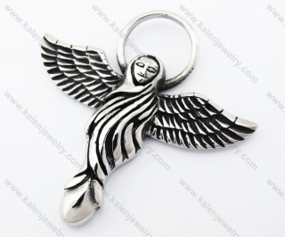Stainless Steel Spirit with Wings Pendant - KJP370052