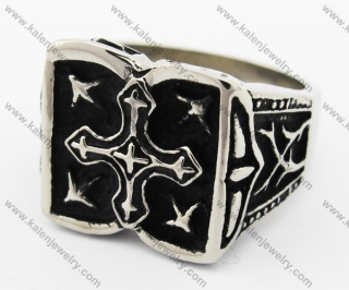 Stainless Steel Vintage Cross Sign Ring KJR330102
