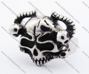 Stainless Steel Cow Skull Ring KJR330118