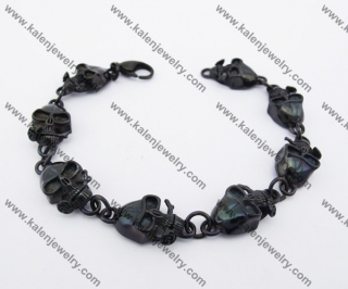 Stainless Steel Black Skull Bracelet KJB170117