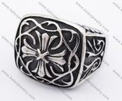 Vintage Stainless Steel Cross Sign Ring KJR370080