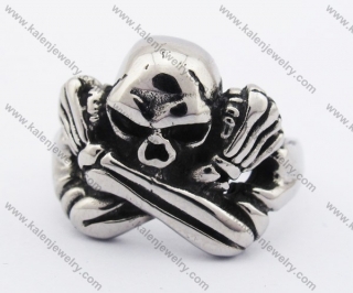 Stainless Steel Skull Ring KJR370084