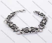 Vintage Stainless Steel Inlay Rhinestones Bracelet KJB170131