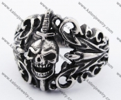 Vintage Stainless Steel Skull Ring KJR370102