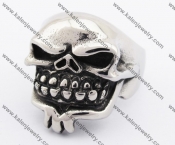 Stainless Steel Skull Ring KJR370132