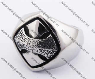 Stainless Steel Cross Ring KJR370098