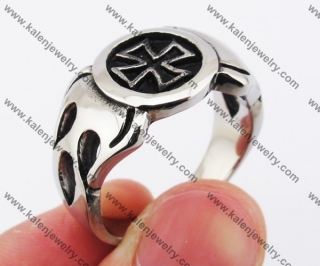 Stainless Steel WWII Iron Cross Ring KJR370144