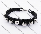 Stainless Steel Leather Bracelet  KJB030139