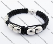 Stainless Steel Leather Bracelet  KJB030144