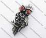 Stainless Steel Red Rhinestone Eye Owl Pendant KJP170264