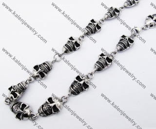 17mm Wide Skull Necklace KJN170024