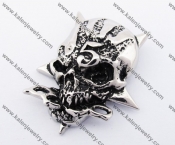 Stainless Steel NO. 5 Skull Pendant KJP170296