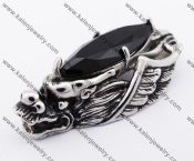 Stainless Steel Black Stone Dragon Head Pendant KJP170297