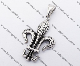 Stainless Steel Fleur De Lis Pendant KJP170300